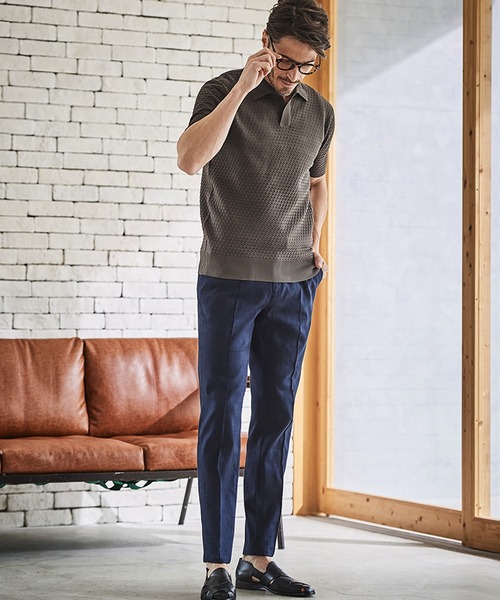 g-stage（ジーステージ）の「春夏ヘリンボンスラックス　ジ－ステ－ジ（テーラードジャケット・メンズ・チャコールグレー/ネイビー・46/48/50）」の6枚目の写真