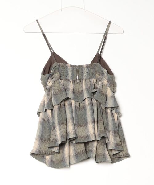 DOUBLE STANDARD CLOTHING（ダブルスタンダードクロージング）の「ウールヴィスコース ティアードビスチェ（シャツ/ブラウス・レディース・チェック・FREE）」の2枚目の写真
