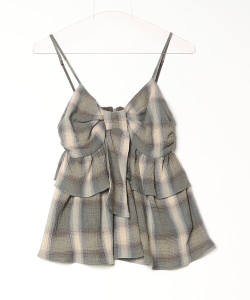 DOUBLE STANDARD CLOTHING（ダブルスタンダードクロージング）の「ウールヴィスコース ティアードビスチェ（シャツ/ブラウス・レディース・チェック・FREE）」の3枚目の写真