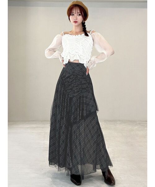 ANDRESD ボクシーレイヤードチュールジャケットS【⚠️21日まで限定価格⚠️】 ANDRESD ボクシーレイヤードチュールジャケットS【⚠️25日まで