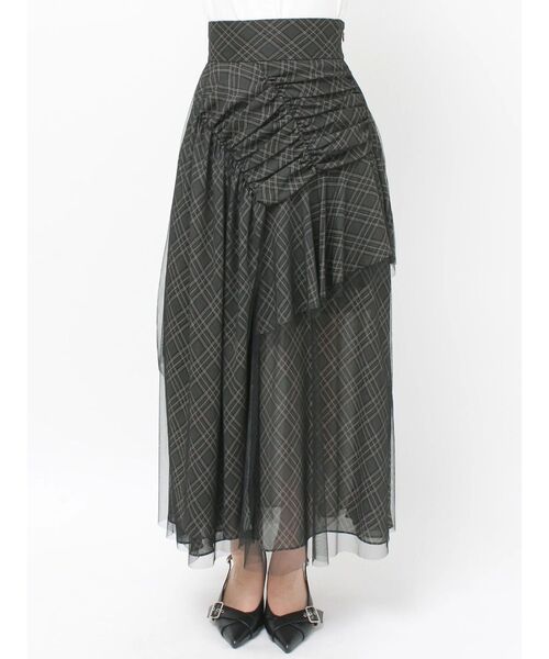 RESEXXY（リゼクシー）の「チュールレイヤードフレアスカート（スカート・レディース・グリーン/ピンク/ブラウン・FREE）」の16枚目の写真