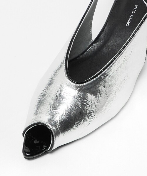 <SY>ポインテッドリボンバックベルト パンプス シルバー UNITED ARROWS LTD. OUTLET｜<SY>ポインテッドリボンバック