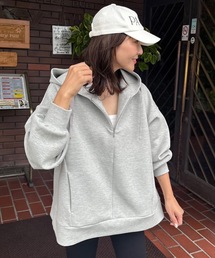 Emma Taylor（エマテイラー）の「【抜け感！】ダンボールフロント2wayフーディ―（スウェット）」