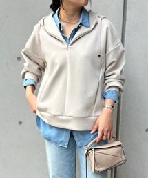 Emma Taylor（エマテイラー）の「【抜け感！】ダンボールフロント2wayフーディ―（スウェット）」