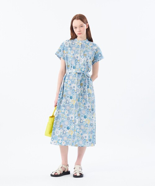 未使用級美品 マッキントッシュフィロソフィー リバティ ボウタイ ワンピース M MACKINTOSH PHILOSOPHY マッキントッシュフィロソフィー