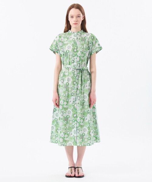 MACKINTOSH PHILOSOPHY（ﾏｯｷﾝﾄｯｼｭ ﾌｨﾛｿﾌｨｰ）の「リバティバンドカラーワンピース（ワンピース・レディース・グリーン/ライトブルー・38/36/34）」の6枚目の写真