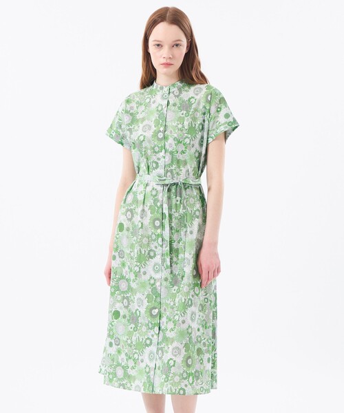 未使用級美品 マッキントッシュフィロソフィー リバティ ボウタイ ワンピース M MACKINTOSH PHILOSOPHY マッキントッシュフィロソフィー