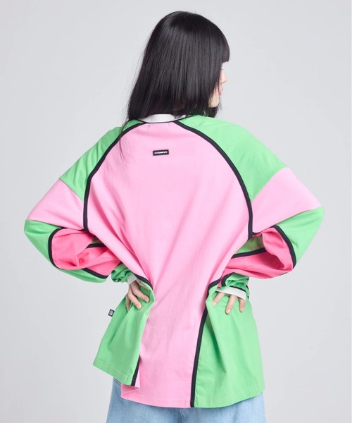 Little sunny bite（リトルサニーバイト）の「littlesunnybite/リトルサニーバイト/numbering long tee（Tシャツ/カットソー・レディース・ブラック/ホワイト/ピンク・M/S）」の12枚目の写真