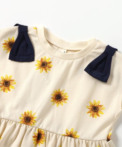 apres les cours（アプレレクール）の「【接触冷感/ジュニア対応】肩リボンペプラムTシャツ（Tシャツ/カットソー・キッズ・レッド/ドット/ブルー/イエロー・120/110/100/90/140/130/80）」の17枚目の写真