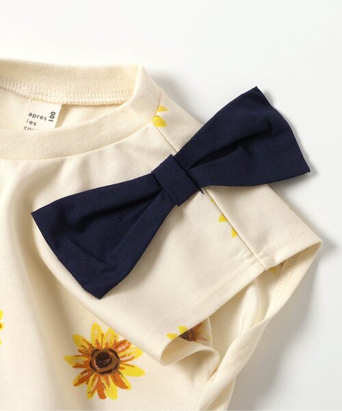 apres les cours（アプレレクール）の「【接触冷感/ジュニア対応】肩リボンペプラムTシャツ（Tシャツ/カットソー・キッズ・レッド/ドット/ブルー/イエロー・120/110/100/90/140/130/80）」の18枚目の写真