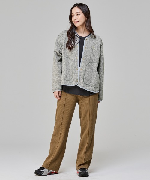 KRIFF MAYER Lady's Collection（クリフメイヤーレディースコレクション）の「ニットフリースカーデ（カーディガン/ボレロ・レディース・カラフル/チャコール/ネイビー/グレー/オリーブ/ブラック・MEDIUM/LARGE）」の10枚目の写真