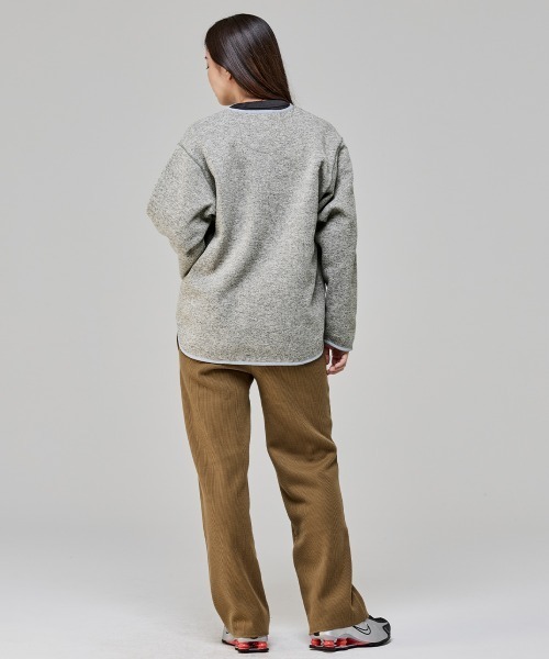 KRIFF MAYER Lady's Collection（クリフメイヤーレディースコレクション）の「ニットフリースカーデ（カーディガン/ボレロ・レディース・カラフル/チャコール/ネイビー/グレー/オリーブ/ブラック・MEDIUM/LARGE）」の11枚目の写真