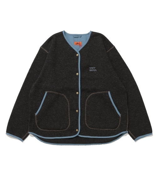KRIFF MAYER Lady's Collection（クリフメイヤーレディースコレクション）の「ニットフリースカーデ（カーディガン/ボレロ・レディース・カラフル/チャコール/ネイビー/グレー/オリーブ/ブラック・MEDIUM/LARGE）」の22枚目の写真