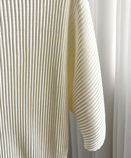 Forcement(フォースメント)の「サラッと着やすい半袖サマーニットオフィス夏服プルオーバー(Tシャツ/カットソー・レディース・ブラック/グレー/アイボリー/ピンク/グレイッシュベージュ・FREE)」の14枚目の写真