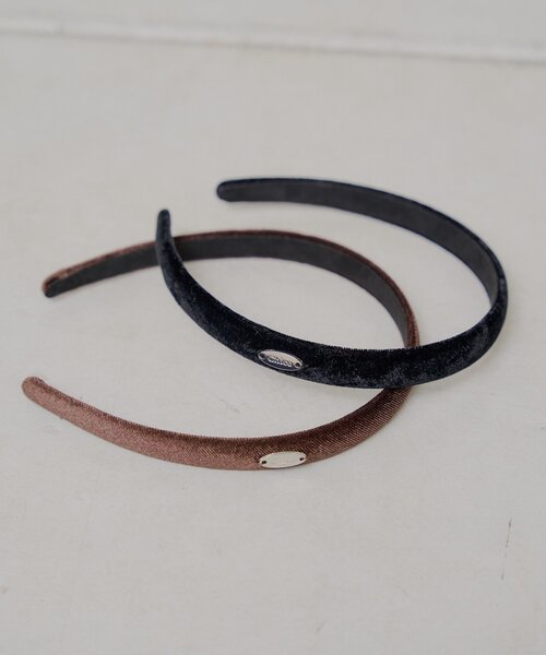 Chico（チコ）の「【ロゴプレート】パーツ付きベロアカチューシャ（カチューシャ・レディース・ブラウン/ブラック・FREE）」の7枚目の写真