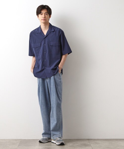 THE SHOP TK (ザ ショップ ティーケー )の「ツータックワイドデニムパンツ(その他パンツ・メンズ・ライトグレー/ブルー系その他・01/02/03)」の4枚目の写真