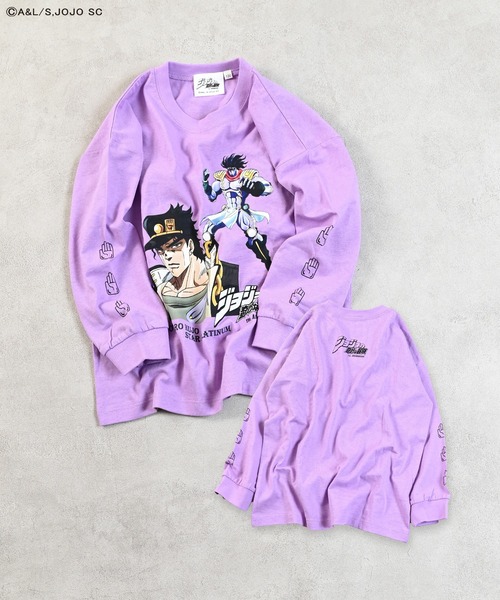 ジョジョの奇妙な冒険（ジョジョノキミョウナボウケン）の「【ジョジョの奇妙な冒険】別注L/S Tee（Tシャツ/カットソー・キッズ・パープル/ホワイト/ブラック・150/140/110/100/90/80/130/120）」の12枚目の写真