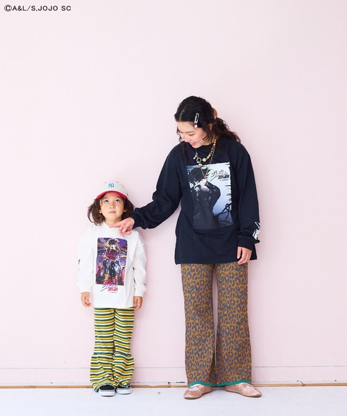 ジョジョの奇妙な冒険（ジョジョノキミョウナボウケン）の「【ジョジョの奇妙な冒険】別注L/S Tee（Tシャツ/カットソー・キッズ・パープル/ホワイト/ブラック・150/140/110/100/90/80/130/120）」の11枚目の写真
