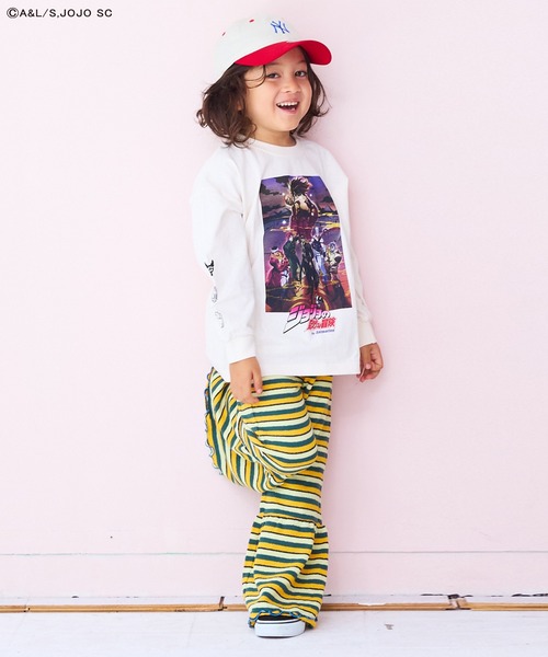 ジョジョの奇妙な冒険（ジョジョノキミョウナボウケン）の「【ジョジョの奇妙な冒険】別注L/S Tee（Tシャツ/カットソー・キッズ・パープル/ホワイト/ブラック・150/140/110/100/90/80/130/120）」の7枚目の写真
