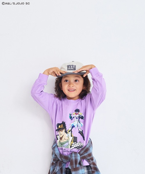 ジョジョの奇妙な冒険（ジョジョノキミョウナボウケン）の「【ジョジョの奇妙な冒険】別注L/S Tee（Tシャツ/カットソー・キッズ・パープル/ホワイト/ブラック・150/140/110/100/90/80/130/120）」の13枚目の写真