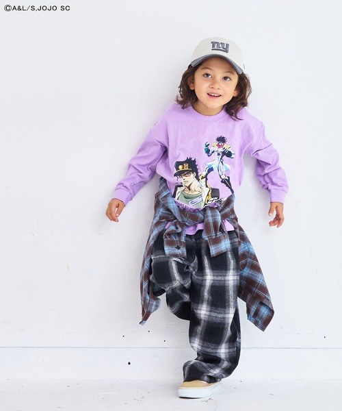 ジョジョの奇妙な冒険（ジョジョノキミョウナボウケン）の「【ジョジョの奇妙な冒険】別注L/S Tee（Tシャツ/カットソー・キッズ・パープル/ホワイト/ブラック・150/140/110/100/90/80/130/120）」の14枚目の写真