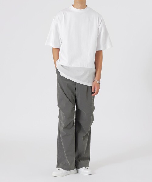 LOVELESS(ラブレス)の「ナイロンコンビTシャツ(Tシャツ/カットソー・メンズ・ブラック/オフホワイト・M/L)」の12枚目の写真