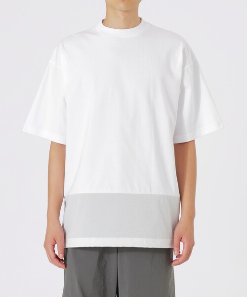 LOVELESS(ラブレス)の「ナイロンコンビTシャツ(Tシャツ/カットソー・メンズ・ブラック/オフホワイト・M/L)」の9枚目の写真