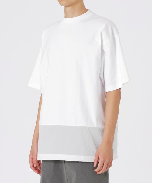 LOVELESS(ラブレス)の「ナイロンコンビTシャツ(Tシャツ/カットソー・メンズ・ブラック/オフホワイト・M/L)」の8枚目の写真