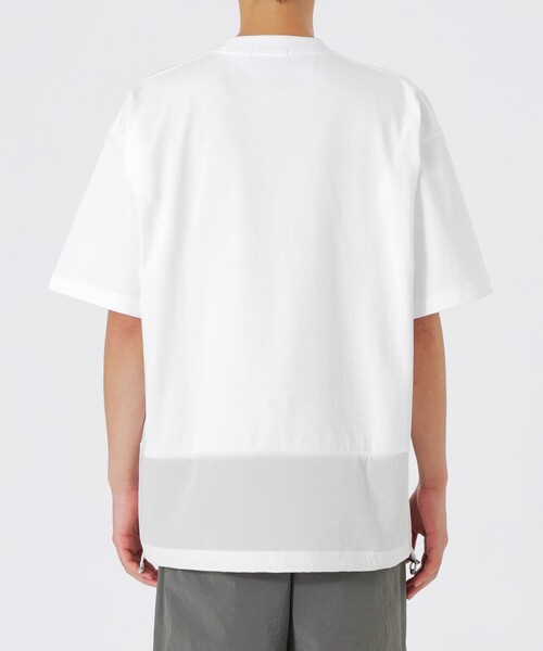 LOVELESS(ラブレス)の「ナイロンコンビTシャツ(Tシャツ/カットソー・メンズ・ブラック/オフホワイト・M/L)」の7枚目の写真