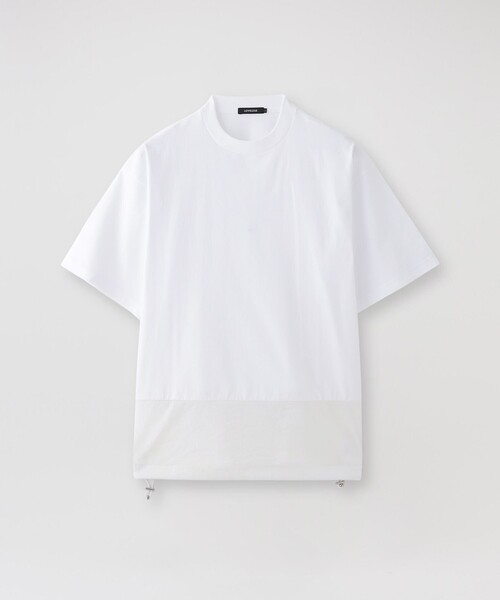 LOVELESS(ラブレス)の「ナイロンコンビTシャツ(Tシャツ/カットソー・メンズ・ブラック/オフホワイト・M/L)」の2枚目の写真