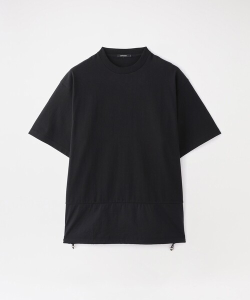 LOVELESS(ラブレス)の「ナイロンコンビTシャツ(Tシャツ/カットソー・メンズ・ブラック/オフホワイト・M/L)」の1枚目の写真