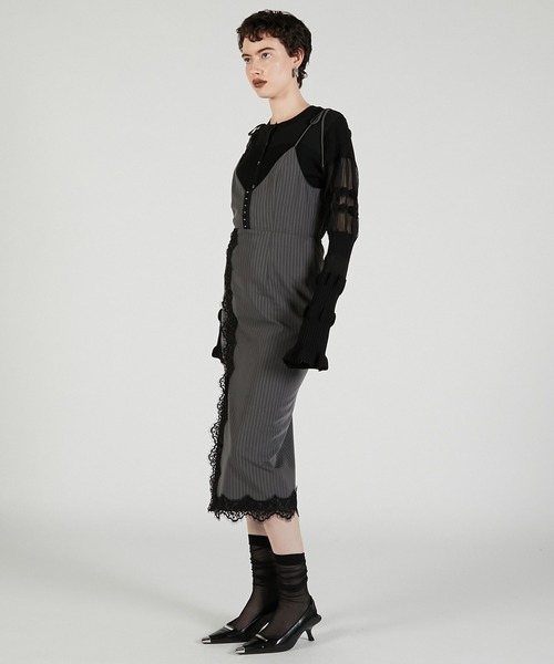 PRANK PROJECT（プランクプロジェクト）の「2WAYレースミディスカート / 2-Way Lace Midi Skirt（スカート・レディース・グレー/ネイビー・36/38）」の21枚目の写真