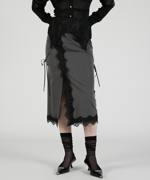 【PRADA】ストライプ ミディスカート☆SALE中 ポプリンミディスカート ZW COLLECTION - ホワイト | ZARA Japan