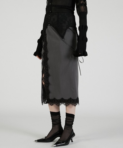 Pre-Order】2WAYレースミディスカート / 2-Way Lace Midi Skirt