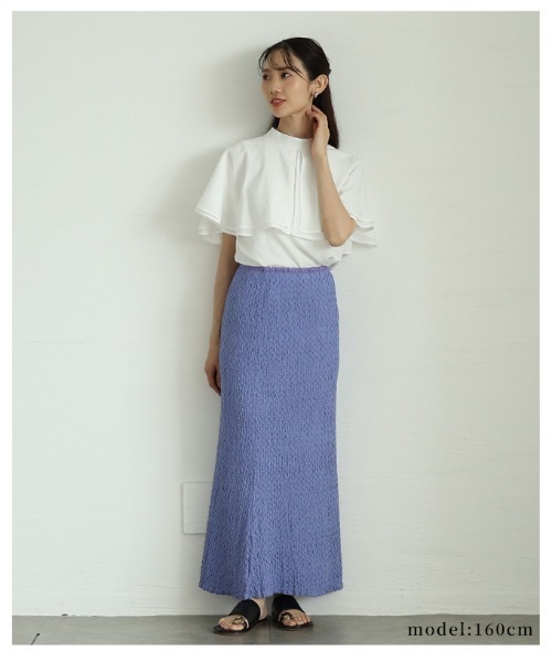 Sawa a la mode（サワアラモード）の「ケープブラウス（シャツ/ブラウス・レディース・ブラック/オフホワイト/オレンジ・FREE）」の13枚目の写真