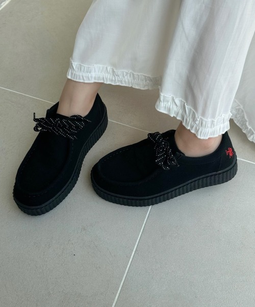 U.S. POLO ASSN.(ユーエスポロアッスン)の「【U.S. POLO ASSN】厚底 モカシン(スニーカー・レディース・ブラック/ベージュ・22.5/23/23.5/24/24.5)」の14枚目の写真