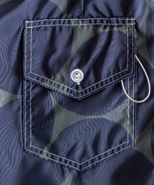 BIRDWELL(バードウェル)の「【BIRD WELL/バードウェル】300 Boardshorts 超強度 撥水性 速乾性 水着 ボードショーツ メガドット ライン(水着・メンズ・ネイビー/グリーン・30inch/32inch/28inch/34inch)」の9枚目の写真