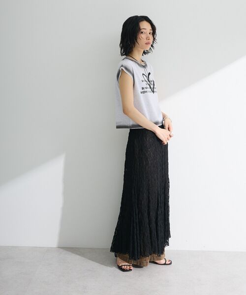 Green Parks(グリーンパークス)の「2WAYパネル切り替えレースフレアスカート(スカート・レディース・アイボリー/ブラック/ネイビー・FREE)」の10枚目の写真