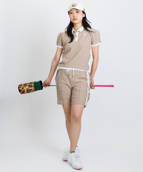 archivio（アルチビオ）の「<LADIES>綿ベロア切替UV冷感ポロシャツ（ポロシャツ・レディース・グレー/ブラック/ベージュ・L/M/S）」の19枚目の写真