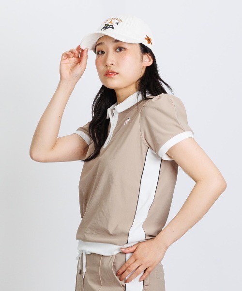 archivio（アルチビオ）の「<LADIES>綿ベロア切替UV冷感ポロシャツ（ポロシャツ・レディース・グレー/ブラック/ベージュ・L/M/S）」の20枚目の写真