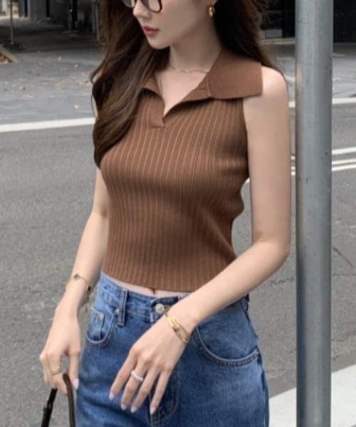 HYSTERIC ノースリーブニット HYSTERICGLAMOURニットベスト HYSTERIC GLAMOUR - ヒステリック