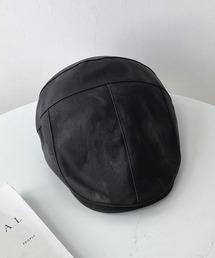 AS KNOW AS plus | ビンテージレザー風ハンチング(ハンチング/ベレー帽)