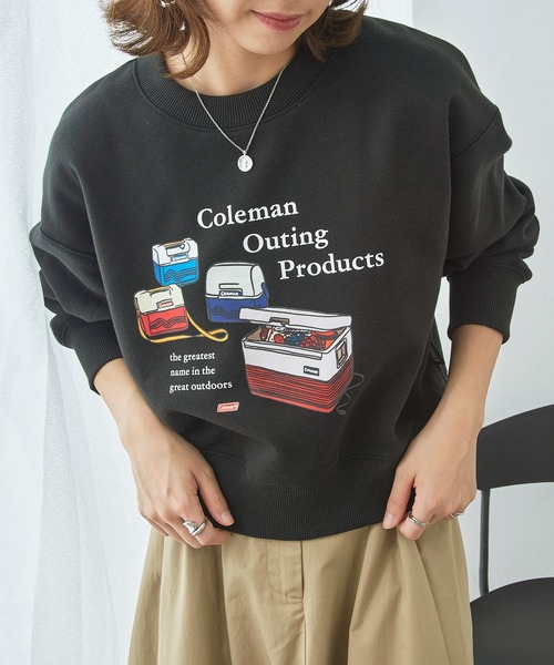 COLEMAN(コールマン)の「【Coleman】great outdoors ヴィンテージクーラーバックフリーススウェット アウトドア・キャンプ・ヘビーデューティー(スウェット・レディース・ブラウン/ホワイト/ネイビー/ブラック・S/L/M)」の9枚目の写真