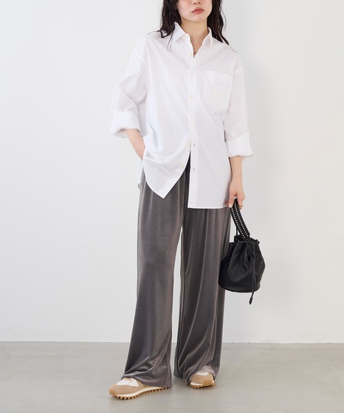 GREYCHORD（グレーコード）の「【GREYCHORD】ベロアパンツ-LAYLA（その他パンツ・レディース・グレー/ベージュ・1）」の3枚目の写真