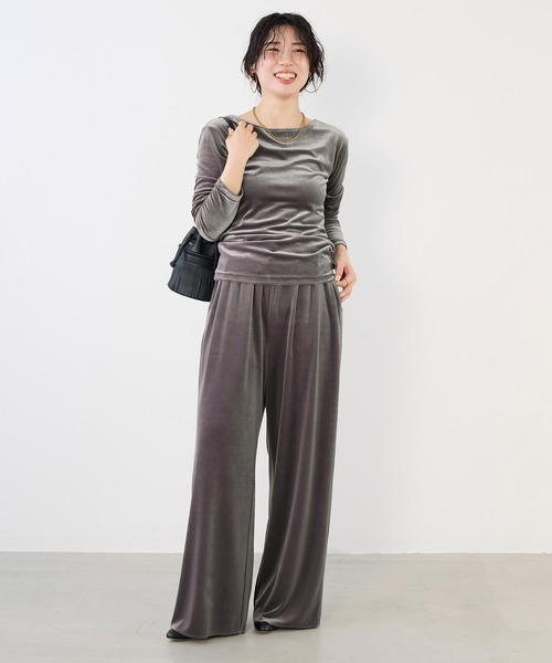 GREYCHORD（グレーコード）の「【GREYCHORD】ベロアパンツ-LAYLA（その他パンツ・レディース・グレー/ベージュ・1）」の8枚目の写真
