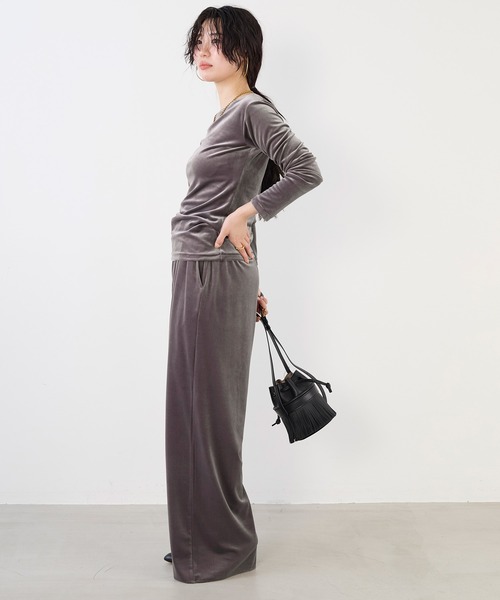 GREYCHORD（グレーコード）の「【GREYCHORD】ベロアパンツ-LAYLA（その他パンツ・レディース・グレー/ベージュ・1）」の11枚目の写真