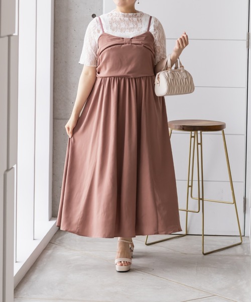 CLETTEオリジナルリボンデザインキャミワンピース