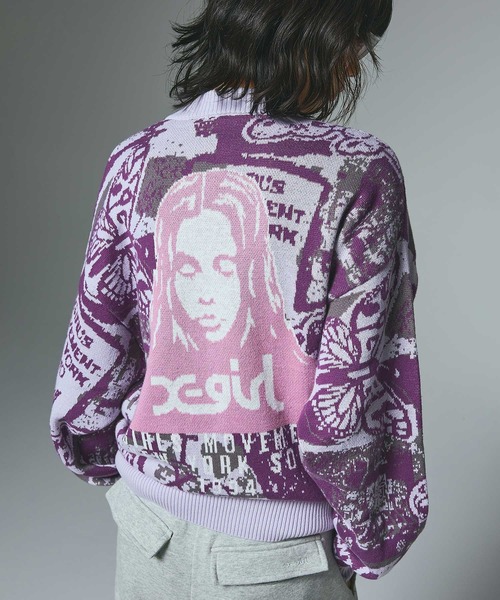 COLLAGE GRAPHIC JACQUARD KNIT CARDIGAN（カーディガン/ボレロ）｜X