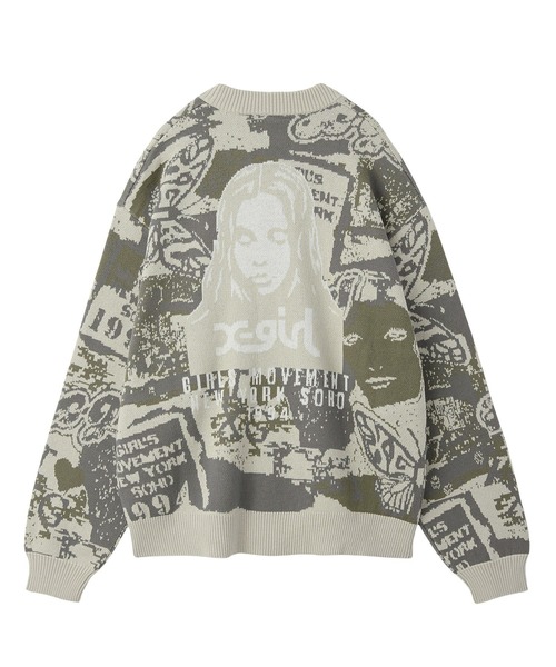 COLLAGE GRAPHIC JACQUARD KNIT CARDIGAN（カーディガン/ボレロ）｜X