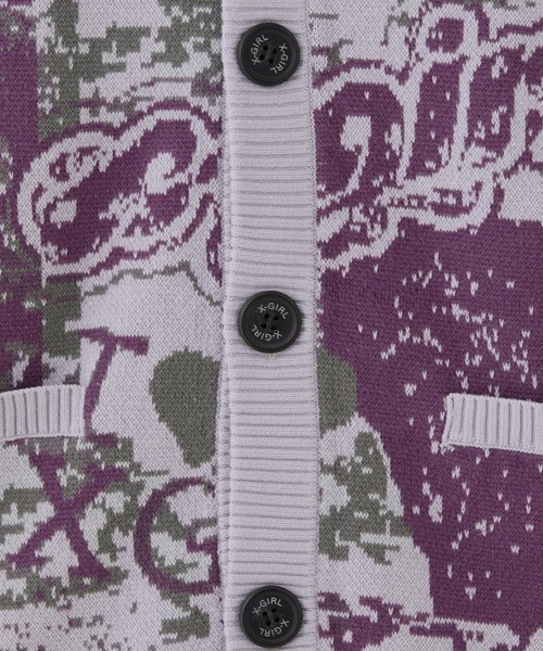 COLLAGE GRAPHIC JACQUARD KNIT CARDIGAN（カーディガン/ボレロ）｜X